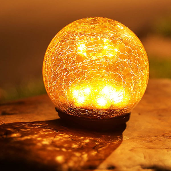1 pakke LED julekuler med solcellelys 1pc