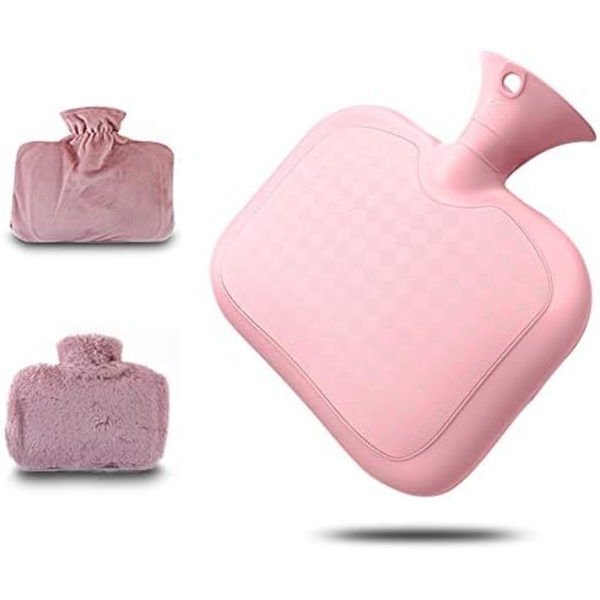 1,5L PVC Varmvattenflaskor, Kvadratisk, Rosa