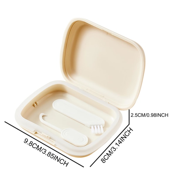 Retainer Box - Case med hängslen borttagningsverktyg, litet case, case för osynliga tänder Rengöring av tandprotes Portable Meidai
