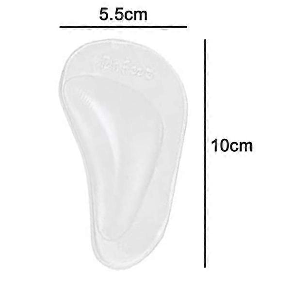 Fotthvelstøtte for Plantar Fasciitt - Tykke Innleggssåler, 5 Par, Transparente