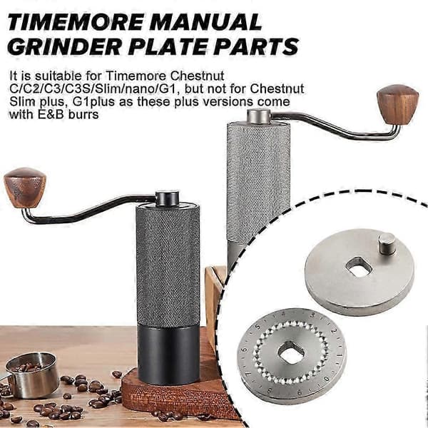 Manuaalinen myllyn levyn osa Timemore Chestnut -myllyyn