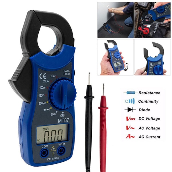 Meterutrustning Digital Testverktyg Digital Multimeter Elektroniskt Mätinstrument Multitester, Gul