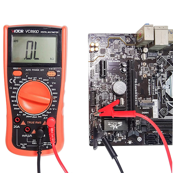 Dubbeländade krokodilklämmor testkabel, för testning av flexibel koppartråd för elektrisk testning 3,3ft/1m