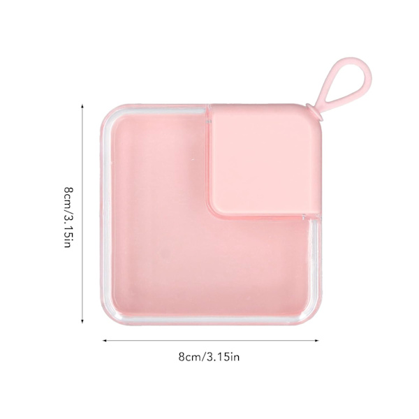 Pudderdåse Rejsetaske, 5 Stk Makeup Pudderdåse Opbevaringsboks Gennemsigtigt Dæksel Ansigtsmakeup Blender Puff Rejsetaske, Pink