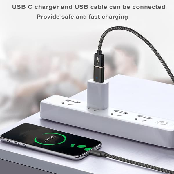 USB C till USB-adapter 3.1 Gen 2, 10 Gbps USB till USB C-adapter, USB-C hane till USB 3.0 A hona USB 3.2 Typ C OTG-konverterare för MacBook Pro Laptop PC