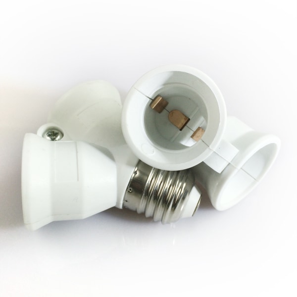 E27 2 i 1 sokkelkonverter 2 adapter baseadapter til LED-pærer og glødepærer og CFL-pærer [Energiklasse A+]