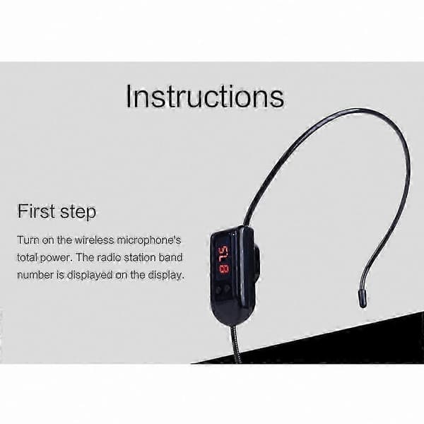 Bärbart trådlöst FM-mikrofonheadset för reseledare, lärare, möten och föreläsningar