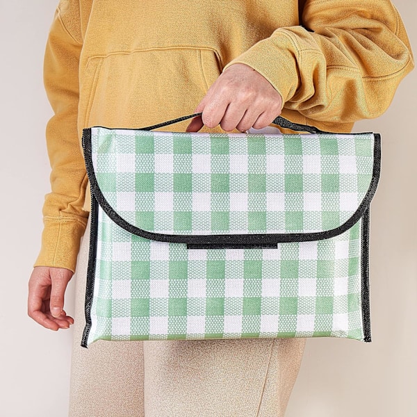 Utomhus picknickfilt hopfällbar vattentät sandtät mat praktisk matkasse picknickmatta för strandcamping vandring resor picknick (grön 150*180cm) Green