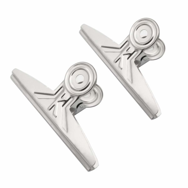 Extra stora bulldogklämmor, 2 st 7,8 tum silverfärgade metallfilklämmor för hemmakontor skolmaterial (silver, 11 4/5 tum) 11.8in