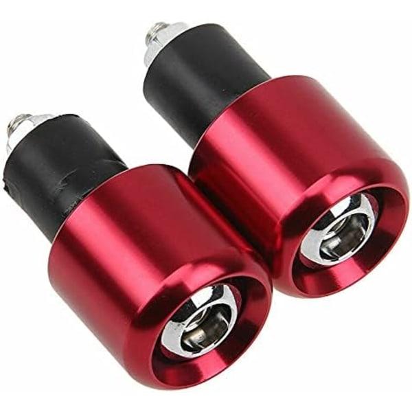 2 stk. 7/8 tommer 22mm motorcykel styr endeprop Red