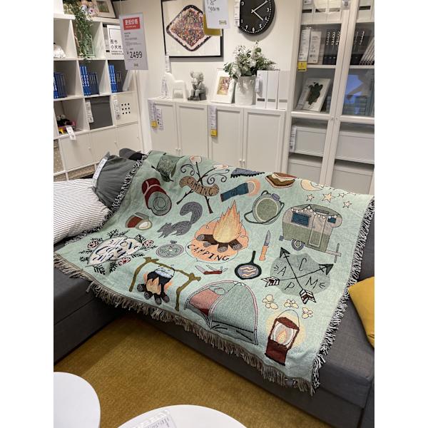 Camping Sofa Tæppe Kast Tæppe 130*160cm