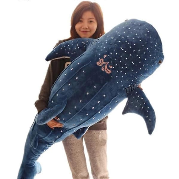 Suuri sininen hai pehmolelu iso kala valas pehmeä pehmolelu tyyny nukke 50 cm 50cm