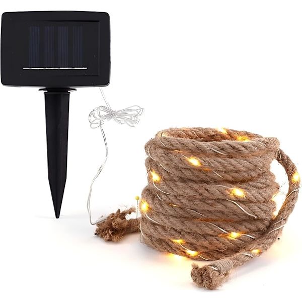 200 LED-lampor Solcellshampa Repljus 32,8ft Varm Vit