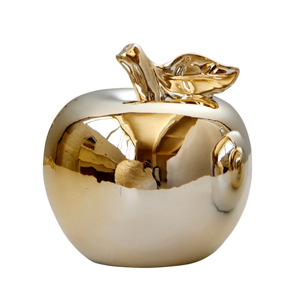 Kunstig epledekorasjon 1 stk eple keramikk ornament kunstig for miniatyrdekorasjon borddekorasjon kunstig epledekorasjon gold
