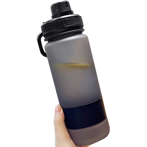 700/900ml Bærbar Udendørs Sportsrejse Mat Vandflaske Drikkedunk - Sort 700ML