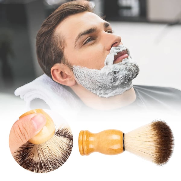 2 STK barberbørste, utvalgt barberkost med hestehår, håndlagde barberkoster for menn