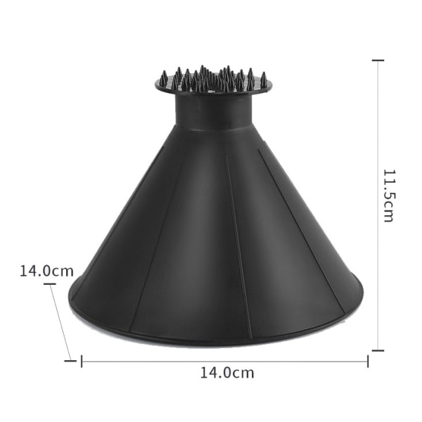 Magiske isskrapere for bil frontrute frontrute iskjegle påfyllingstrakt snøskuffe viskerbørste rund skrapefjerning (4 stk)