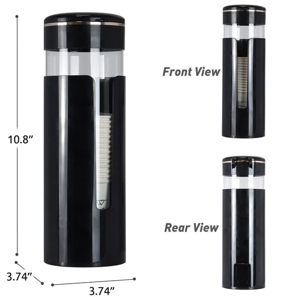 Koppdispenser, dragtyp vattenkylare kopphållare passar 4oz-7oz engångskoppar-svart