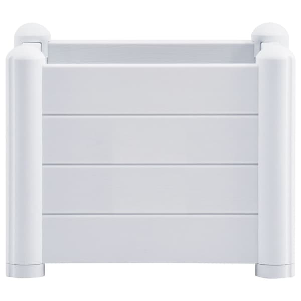 vidaXL Odlad planteringslåda PP Vit 43x43x35 cm white Vit