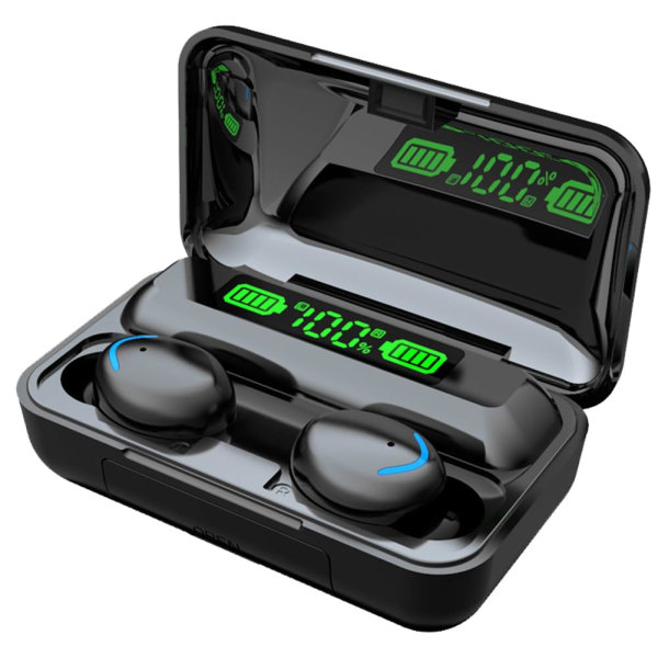 Miniatyr Bluetooth-headset Trådlös Öronsnäcka Hörlurar-Bil In-ear Hörlurar med Mikrofon Handsfree Samtal Batteritid Svart