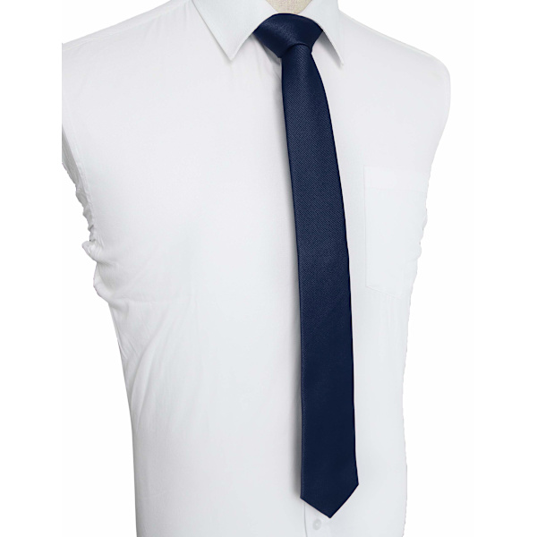 Smal smal slips för män i olika färger 5cm navy blue