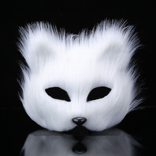 Ræv Maske Halloween Cosplay Kostume Halv Ansigt Slør Briller Udklædning Øjenmaske Halloween Fest Makeup Rekvisit Kostume Tilbehør Dyrefest