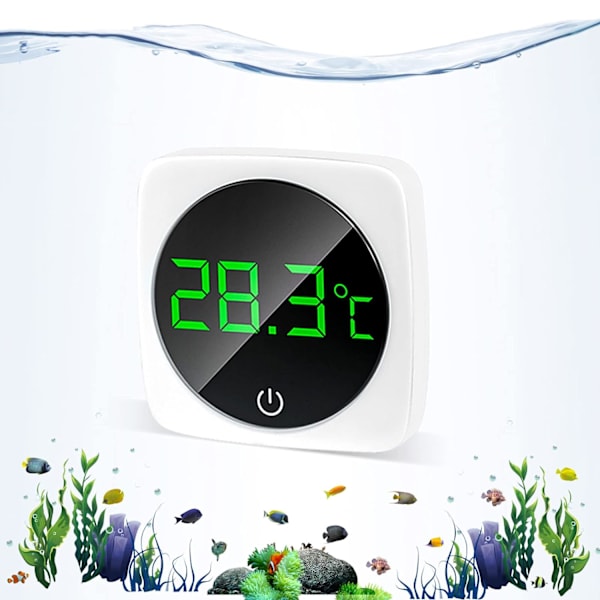 Akvarie Termometer, Pekskärm, Noggrann Temperatursensor för Akvarium, Vatten Termometer