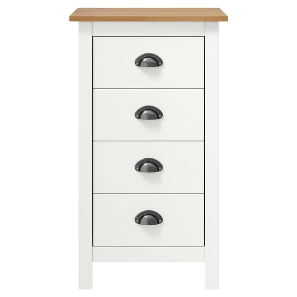vidaXL Skänk Hill Vit 46x35x80 cm Massiv Furu white Vit