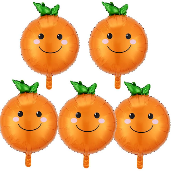 5 stk Citrus Frugt Balloner Frugt Tema Balloner Citrus Folieballon Fest til Frugt Orange Tema Dekoration