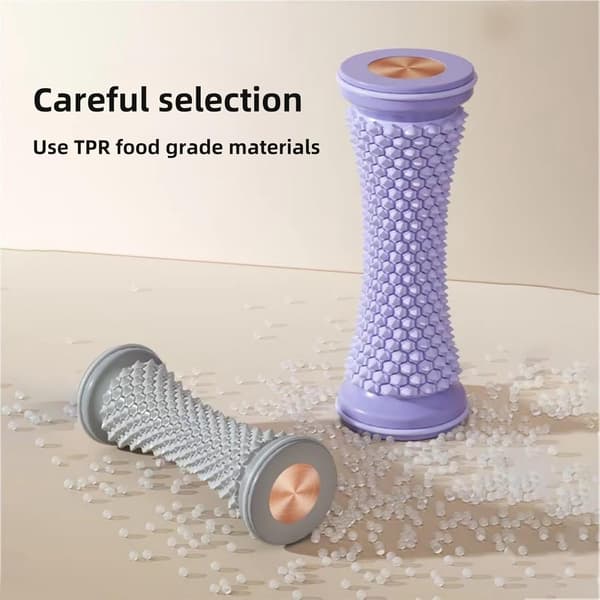 Fodrulle Massager til lindring af plantar fasciitis, manuel dybdevævs massager til cirkulation, refleksologi triggerpunkt terapi (lilla)