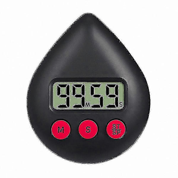 Vanntett digital dusjtidtaker med trefarget display for energisparing