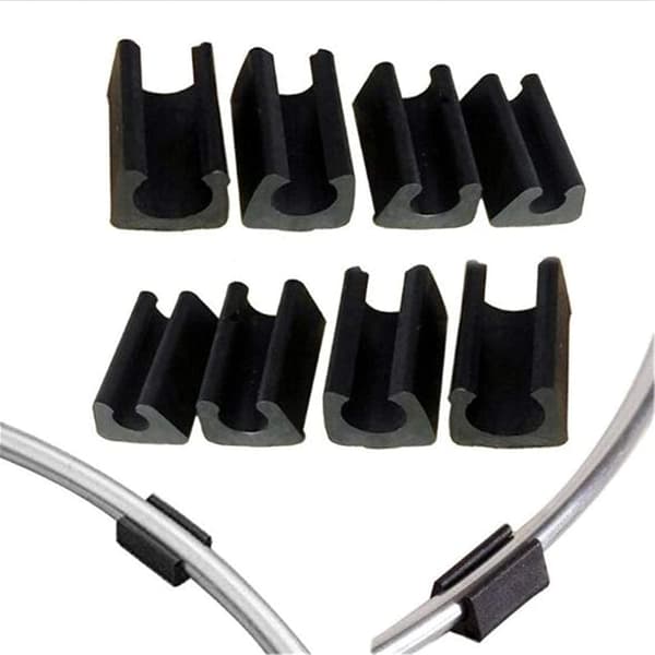 32 stk stolbenfot glide rør endehette bufferhette stopper møbel gulvbeskytter U-form plast stolhetter (10mm, svart) Black 10mm