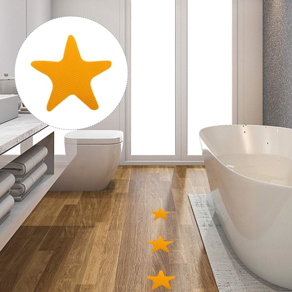 20 kpl liukuestettä kylpyammeeseen, liukumattomat kylpyhuonetarrat, suihkuraidat, liukuesteteippi suihkuammeen portaille, koristelu (keltainen tähti) Yellow Star