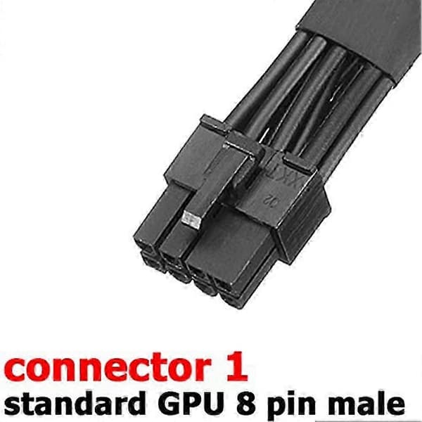 Dobbelt 6-pin hun til 8-pin han GPU strømadapterkabel