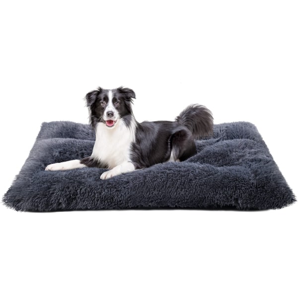 Koiran sänky isot koirat, koiran tyyny pestävä koirakori pörröinen - 90x65cm ahdistusta estävä, liukumaton koiranmatto