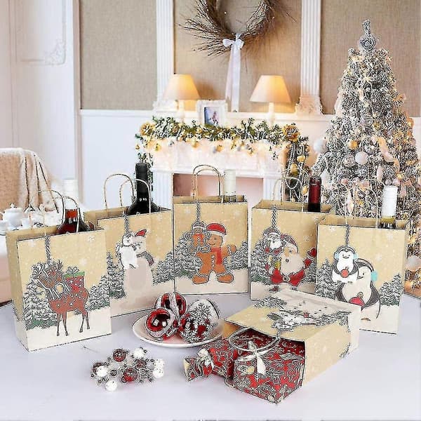 Julklappspåsar 24 Stycken Heilwiy Julpåsar Med 24 Jul...