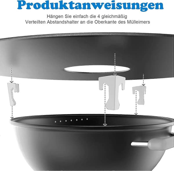 4 stk. universelle grillavstandsstykker for griller