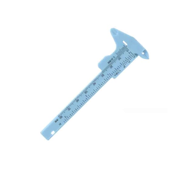 Skjutmått för hushåll, små bärbara plastskjutmått (0-80 mm Blå)