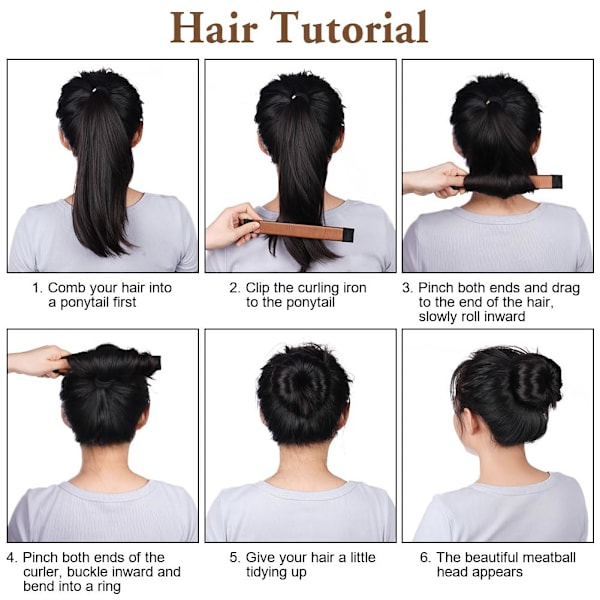 Hårbolle Shaper, 2 stk. Easy Donut Bun Maker til hår, fransk twist fold wrap snap band