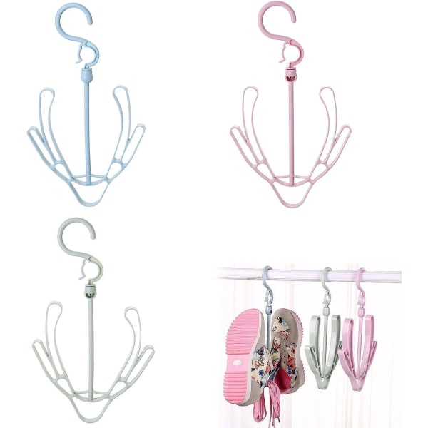 Pack of 3 Closet Organizer, Rotating Shoe Racks Over the Door Shoe Storage, Heavy Duty Hanger