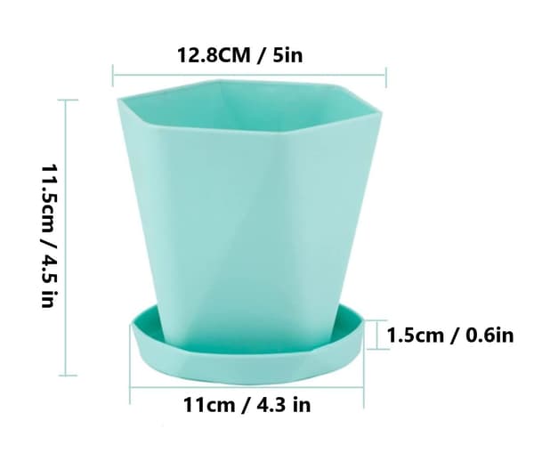 Blomsterpotter, fargerike blomsterpotter rotkontroll såmaskin hagepotter (6 stk)