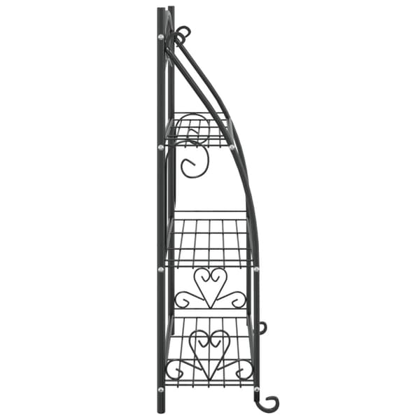 vidaXL Plantehylde Sort 56x30x96 cm Stål