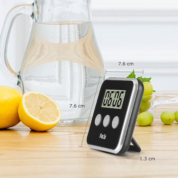 Digital Kökstimer med Stor Display/Hög Alarm/Magnetisk Bakstycke/Fällbart Stativ/Lättanvänd Mini Nedräkningsalarm