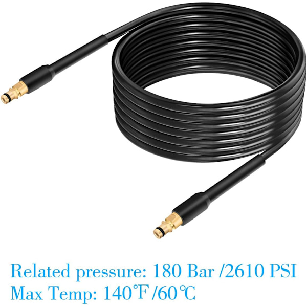 10M høytrykkslange for Karcher K2 K3 K4 K5 K6 K7, hurtigkoblingsplugg 10m