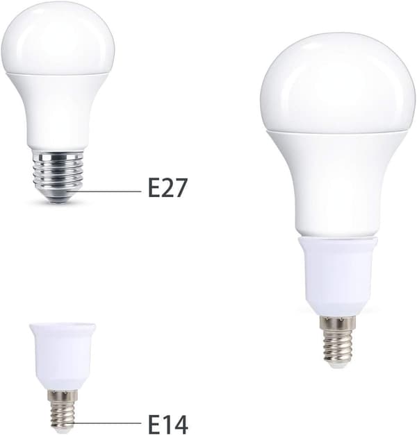 15 stk. E14 til E27 fatningsadapter, lampefatningsadapter, pære fatningsadapter til LED-pærer