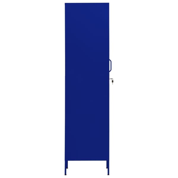 vidaXL Förvaringsskåp Marinblå 35x46x180 cm Stål blue Blå