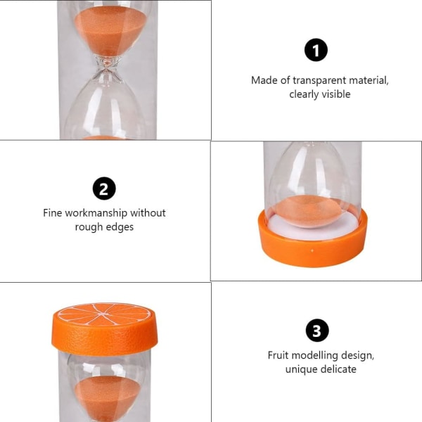 Desktop Timeglas Timer Ornament Timing Tool TIMAGE OF FRUG CTTING LAMPE DESIGNERS orange