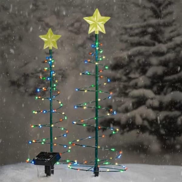 Utendørs Juledekorasjon Solcelletre, Kunstig Solcelletre, Hagelys, Utendørs Solcelle Julelysstreng, Juledekorasjon