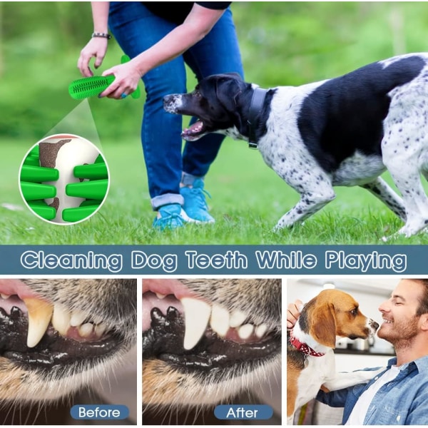 Hundeleker, tøffe og holdbare hundetannbørsteleker, utendørs interaktive hundeleker Hunder Tannpleie Tennrengjøringsleketøy, bursdagsgaver til hundevalp