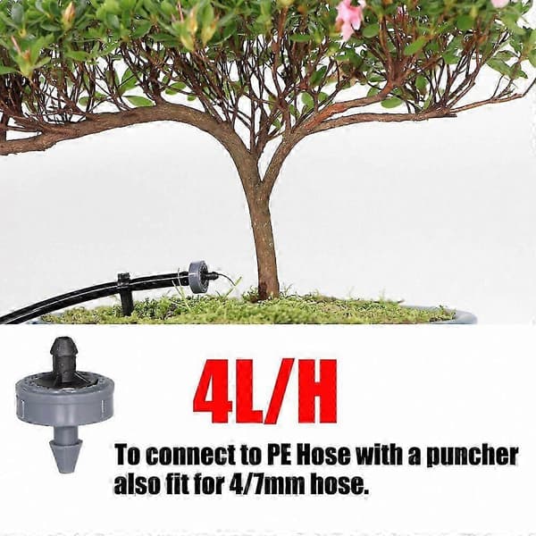 20-200 stk. trykregulerende drypper, 2L 4L 8L automatisk kompenserende emitter til havevanding, holdbart flowkontrolsystem